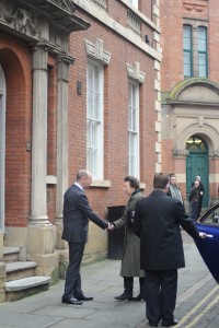 Princess Anne entering Stanford House