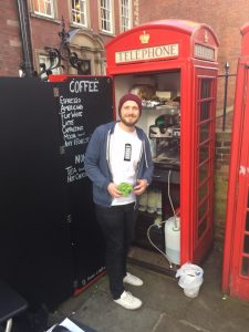 Coffee shop in a phone box