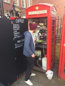 Luke from Nottingham has possibly opened the smallest café in the UK.